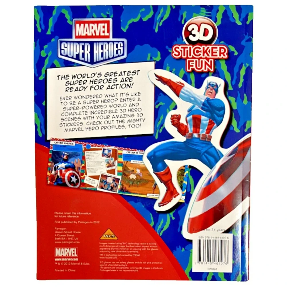 MARVEL SUPER HEROES 3D Sticker Fun - 6 Super‎ Scenes & Profiles Over 80 Stickers